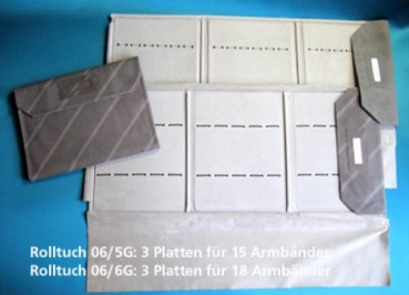 3 Platten f�r Armb�nder mit je 6 x 2 Gummis