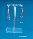 Ohrringgalgen nieder, 60 mm, transparent