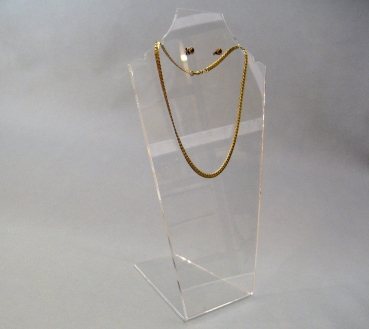 Necklet, flat front, 300 mm, clear