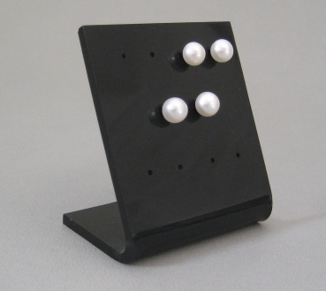 Display for 5 pairs of studs, black