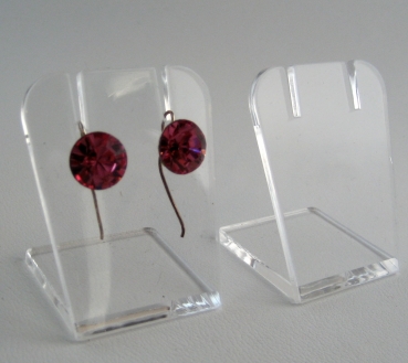 Pair of earrings display, clear