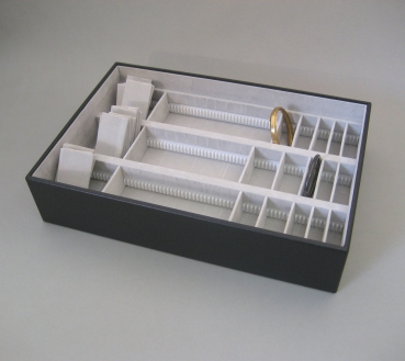 Tray for bangles, 3 compartments with dividers